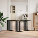 vidaXL fekete, összecsukható, 2 paneles nyárfa kutyakapu 160 cm
