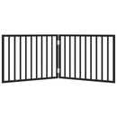 vidaXL fekete, összecsukható, 2 paneles nyárfa kutyakapu 160 cm