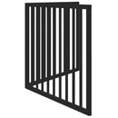 vidaXL fekete, összecsukható, 2 paneles nyárfa kutyakapu 160 cm