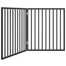 vidaXL fekete, összecsukható, 2 paneles nyárfa kutyakapu 160 cm