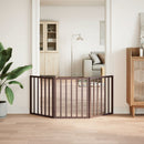 vidaXL barna nyárfa 3 paneles összecsukható kutyakapu 150 cm
