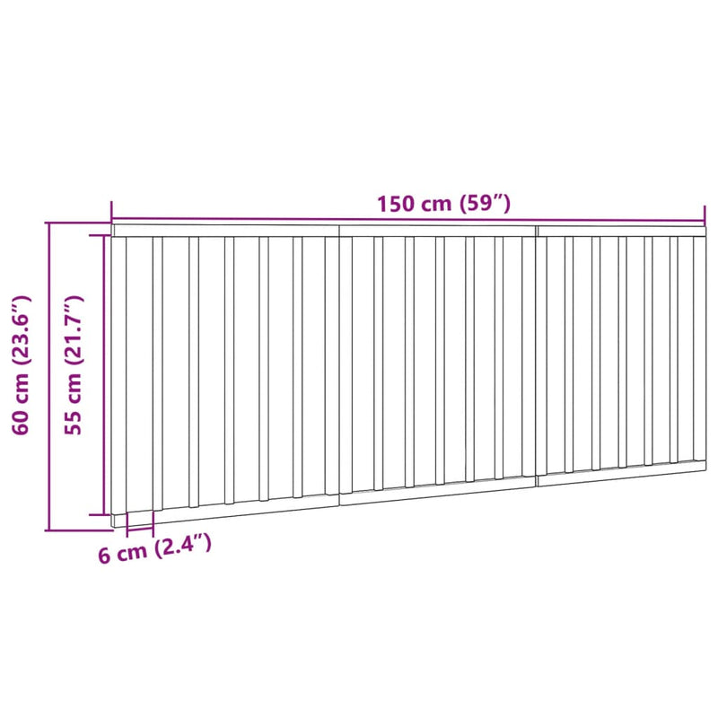 vidaXL barna nyárfa 3 paneles összecsukható kutyakapu 150 cm