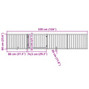 vidaXL barna nyárfa kutyakapu összecsukható ajtóval, 4 panellel, 320 cm