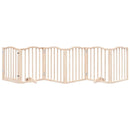 vidaXL nyárfa 6 paneles összecsukható kutyakapu ajtóval 300 cm