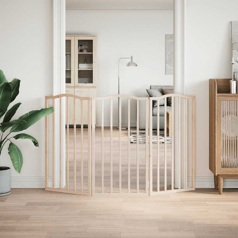 vidaXL nyárfa 3 paneles összecsukható kutyakapu 150 cm