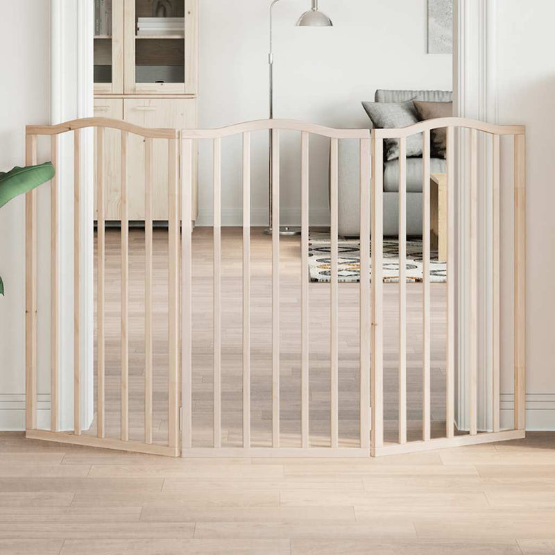 vidaXL nyárfa 3 paneles összecsukható kutyakapu 150 cm