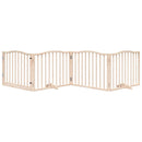vidaXL nyárfa 4 paneles összecsukható kutyakapu ajtóval 320 cm