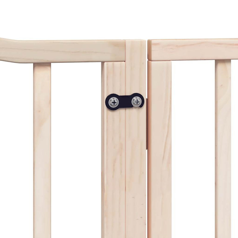 vidaXL nyárfa 4 paneles összecsukható kutyakapu ajtóval 320 cm