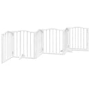 vidaXL fehér nyárfa 6 paneles összecsukható kutyakapu ajtóval 300 cm