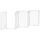 vidaXL fehér nyárfa 6 paneles összecsukható kutyakapu ajtóval 300 cm