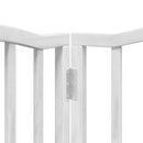 vidaXL fehér nyárfa 6 paneles összecsukható kutyakapu ajtóval 300 cm