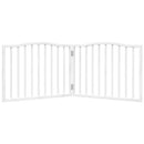 vidaXL fehér nyárfa 2 paneles összecsukható kutyakapu 160 cm