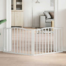 vidaXL fehér nyárfa 2 paneles összecsukható kutyakapu 160 cm