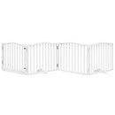 vidaXL fehér nyárfa 4 paneles összecsukható kutyakapu ajtóval 320 cm