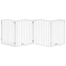 vidaXL fehér nyárfa 4 paneles összecsukható kutyakapu ajtóval 320 cm