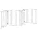 vidaXL fehér nyárfa 4 paneles összecsukható kutyakapu ajtóval 320 cm