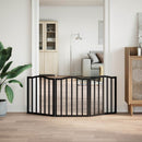 vidaXL fekete nyárfa 3 paneles összecsukható kutyakapu 150 cm