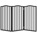 vidaXL fekete nyárfa 3 paneles összecsukható kutyakapu 150 cm