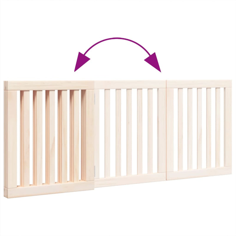 vidaXL összecsukható kutyakapu 3 panelből, 150 cm, nyárfa