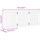 vidaXL összecsukható kutyakapu 3 panelből, 150 cm, nyárfa
