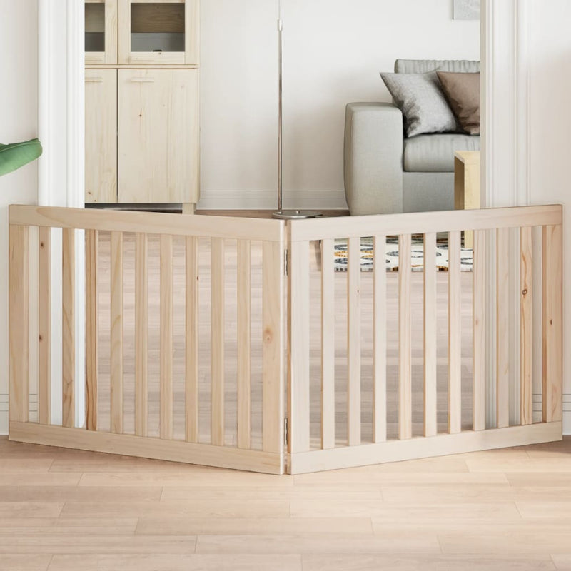 vidaXL összecsukható kutyakapu 2 panellel, nyárfa, 160 cm