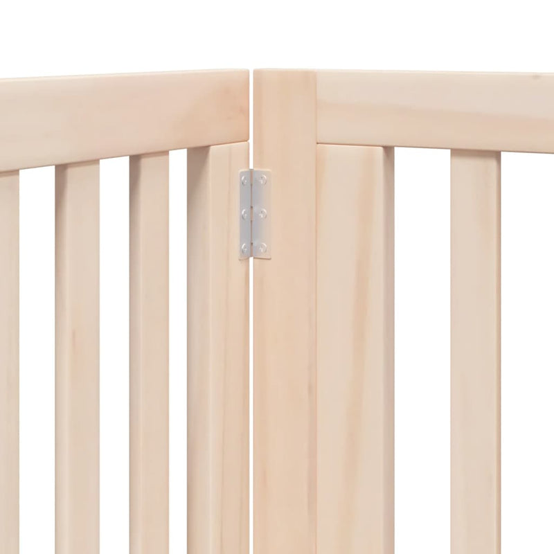 vidaXL nyárfa 4 paneles összecsukható kutyakapu ajtóval 320 cm