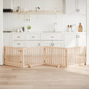 vidaXL nyárfa kutyakapu összecsukható ajtóval, 4 panellel, 320 cm