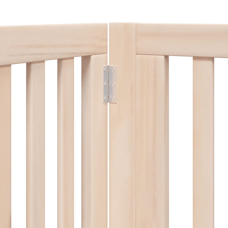 vidaXL nyárfa 4 paneles összecsukható kutyakapu ajtóval 320 cm