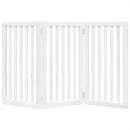 vidaXL fehér nyárfa 3 paneles összecsukható kutyakapu 150 cm