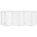 vidaXL fehér nyárfa 6 paneles összecsukható kutyakapu ajtóval 300 cm