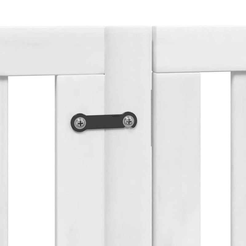 vidaXL fehér nyárfa 6 paneles összecsukható kutyakapu ajtóval 300 cm