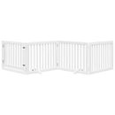 vidaXL fehér nyárfa 4 paneles összecsukható kutyakapu ajtóval 320 cm