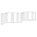 vidaXL fehér nyárfa 4 paneles összecsukható kutyakapu ajtóval 320 cm