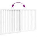 vidaXL fehér nyárfa 2 paneles összecsukható kutyakapu 160 cm