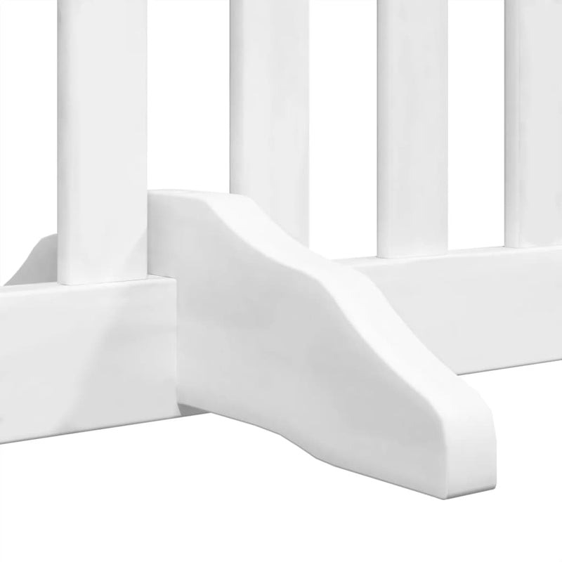 vidaXL fehér nyárfa 4 paneles összecsukható kutyakapu ajtóval 320 cm