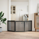 vidaXL fekete nyárfa 3 paneles összecsukható kutyakapu 150 cm