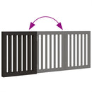 vidaXL fekete nyárfa 3 paneles összecsukható kutyakapu 150 cm
