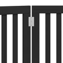 vidaXL fekete nyárfa 3 paneles összecsukható kutyakapu 150 cm