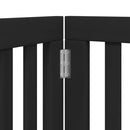 vidaXL fekete nyárfa 6 paneles összecsukható kutyakapu ajtóval 300 cm
