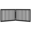 vidaXL fekete nyárfa 2 paneles összecsukható kutyakapu 160 cm