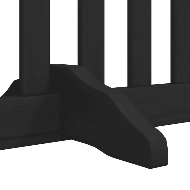 vidaXL fekete nyárfa 4 paneles összecsukható kutyakapu ajtóval 320 cm