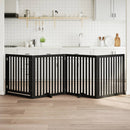 vidaXL fekete nyárfa 4 paneles összecsukható kutyakapu ajtóval 320 cm