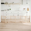 vidaXL tömör fenyőfa 6 paneles összecsukható kutyakapu ajtóval 300 cm