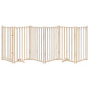 vidaXL tömör fenyőfa kutyakapu összecsukható ajtóval, 6 panel, 300 cm