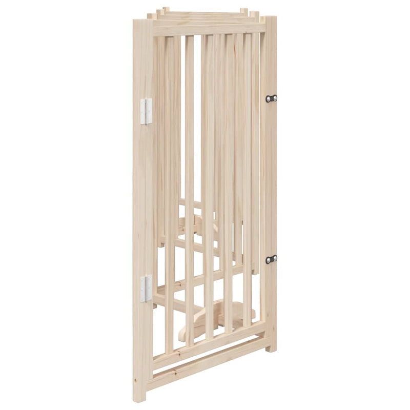 vidaXL tömör fenyőfa kutyakapu összecsukható ajtóval, 6 panel, 300 cm