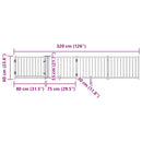 vidaXL tömör fenyőfa 4 paneles összecsukható kutyakapu ajtóval 320 cm