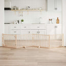 vidaXL tömör fenyőfa 4 paneles összecsukható kutyakapu ajtóval 320 cm