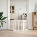 vidaXL fehér tömör fenyőfa 3 paneles összecsukható kutyakapu 150 cm