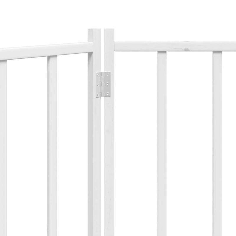 vidaXL fehér tömör fenyőfa 3 paneles összecsukható kutyakapu 150 cm
