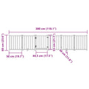 vidaXL fehér tömör fa 6 paneles összecsukható kutyakapu ajtóval 300 cm